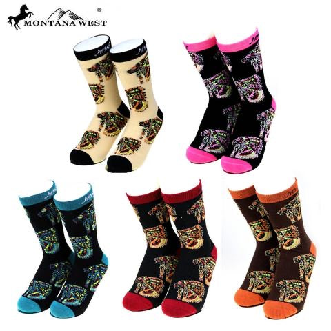 Montana West Indian Chief Collection Crew Sock SK-001
