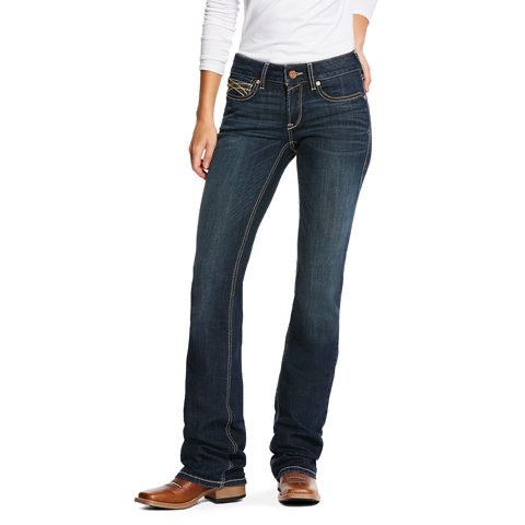 Ariat Twilight Blue R.E.A.L. Boot Cut Jean with Shayla Pocket. 10028923