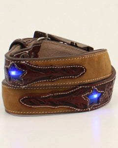 D120001502 1.25 in. 3D Belt Boys with Light Up Blue Stars Buckle for