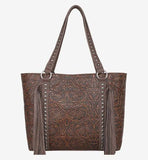 TR153G-8317 Trinity Ranch Floral Tooled Collection Concealed Carry Tote