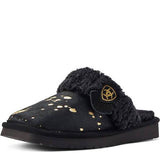 Ariat Women's Jackie Exotic Square Toe Slipper- black and gold 10043038