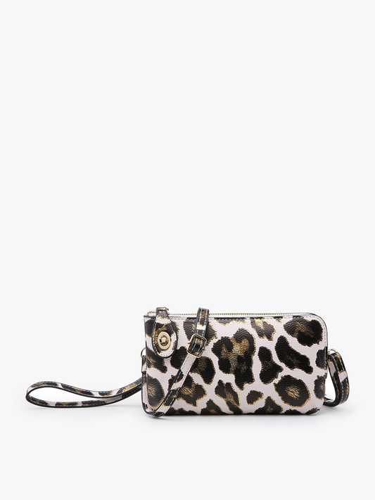 leopard kendall crossbody wallet